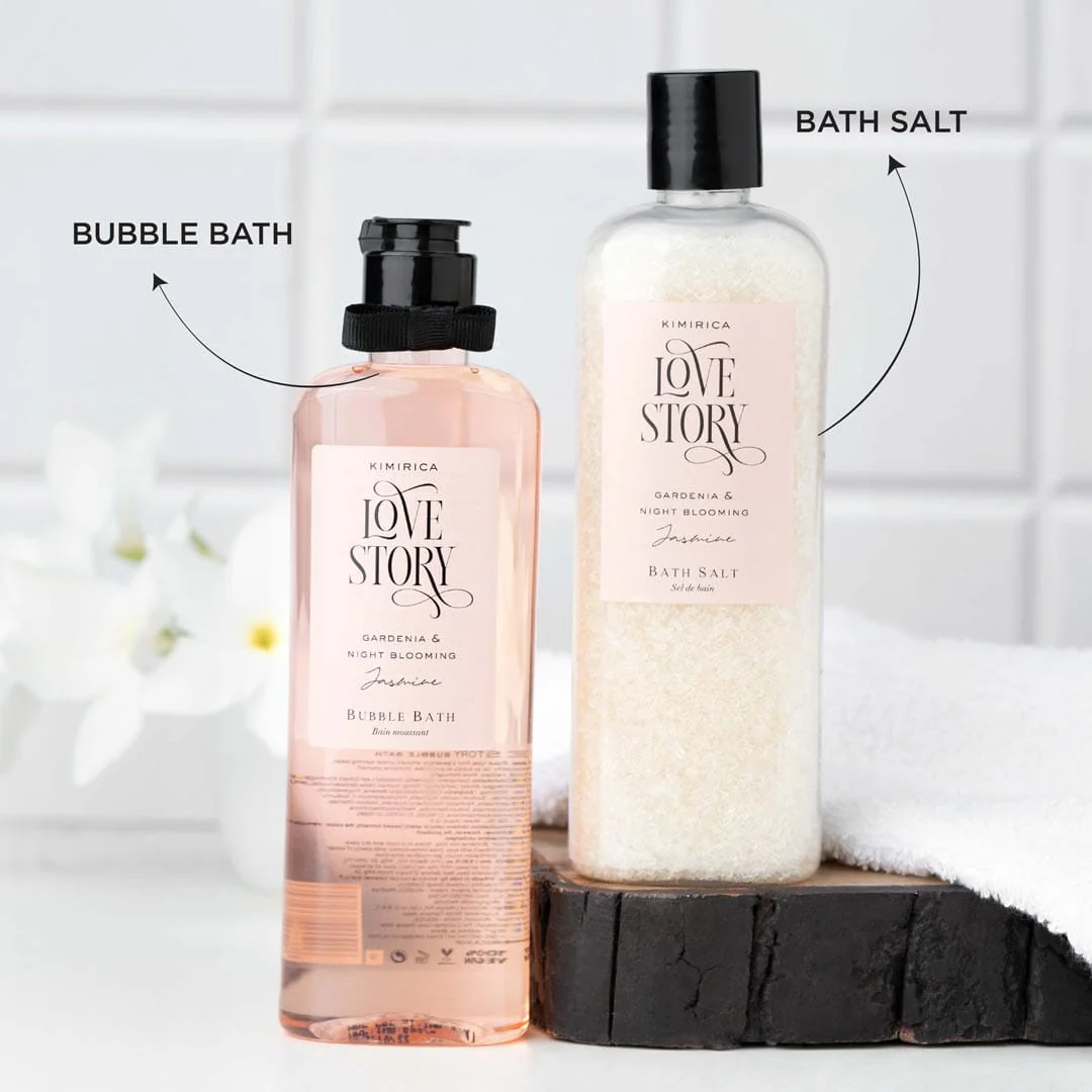Jasmine Bubble Bath & Epsom Bath Salt bath care duo - Image 3